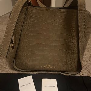 Marc Jacobs the director croc embossed nubuck leather tote